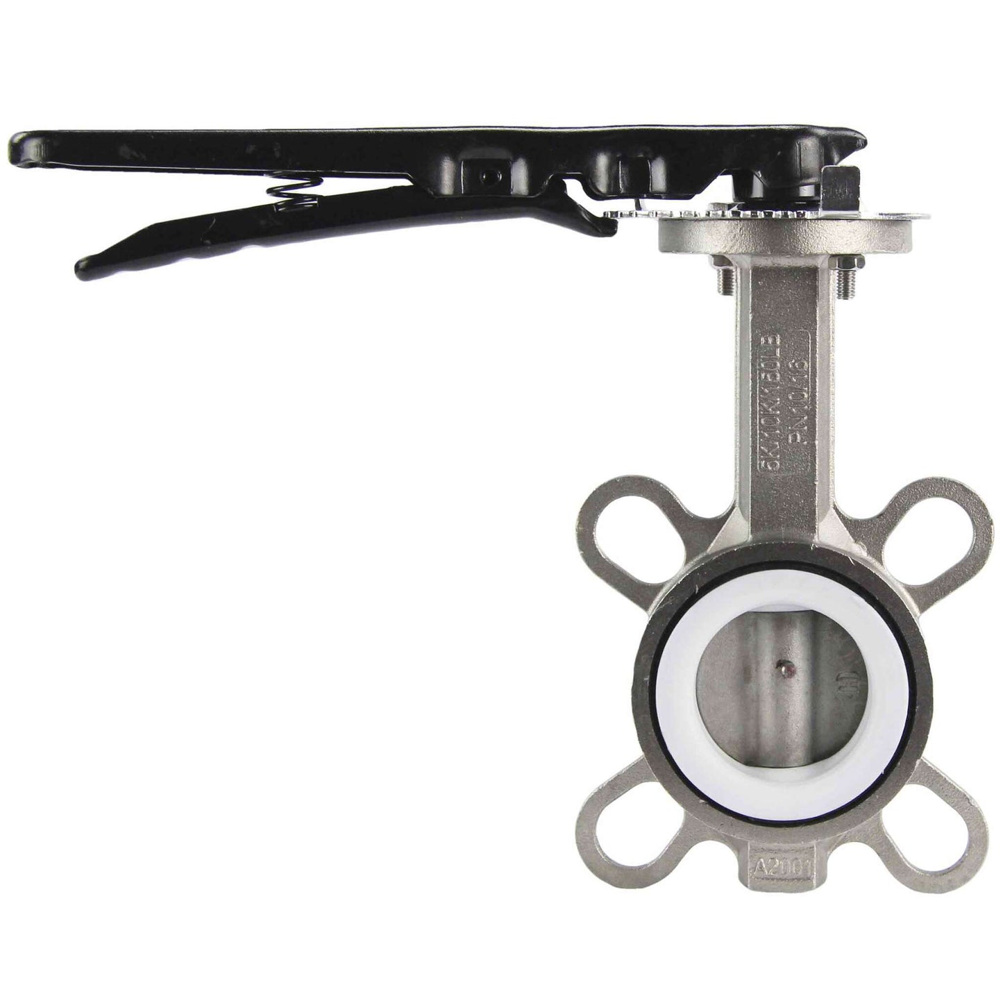 Water Butterfly Valve DNOVA WBV3232P-2W-Fb-H PN16, body and disk material - stainless steel 316L, seal - PTFE, handwheel operated