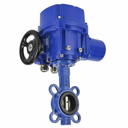 Water Butterfly Valve DNOVA WBV1332N-2W-Fb-H body material - Cast iron GGG50, disk material - Stainless steel 316L, seal - NBR with 1/4-turn electric actuator DNOVA QT-W (M) EX 380V