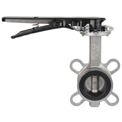 Water Butterfly Valve DNOVA WBV3232N-2W-Fb-H PN16, body and disk material - stainless steel 316L, seal - NBR, handwheel operated