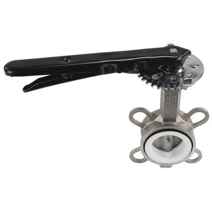 Water Butterfly Valve DNOVA WBV3232P-2W-Fb-H PN16, body and disk material - stainless steel 316L, seal - PTFE, handwheel operated