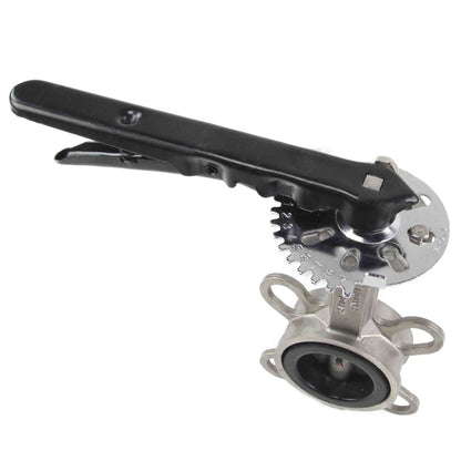 Water Butterfly Valve DNOVA WBV3232E-2W-Fb-H PN16, body and disk material - stainless steel 316L, seal - EPDM, handwheel operated