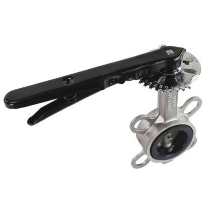Water Butterfly Valve DNOVA WBV3232N-2W-Fb-H PN16, body and disk material - stainless steel 316L, seal - NBR, handwheel operated