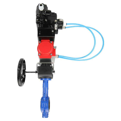 Water Butterfly Valve DNOVA WBV1332N-2W-Fb-H body material - Cast iron GGG50, disk material - Stainless steel 316L, seal - NBR with pneumatic actuator DA, manual duplicator HDM and electropneumatic positioner without feedback DNOVA YT-1000RSN
