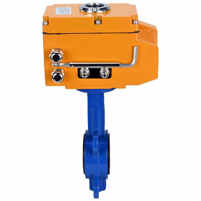 Water Butterfly Valve DNOVA WBV1332N-2W-Fb-H body material - Cast iron GGG50, disk material - Stainless steel 316L, seal - NBR with electric actuator DNOVA 380V