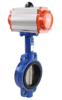 Water Butterfly Valve DNOVA g50-g40-epdm-DNOVA-sa, body material - cast iron GGG50, disk material - cast iron GGG40, seal - EPDM, pneumatic actuator operated