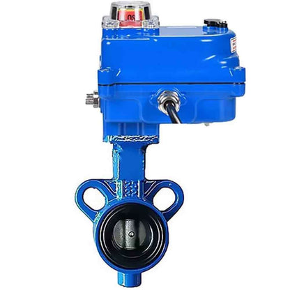 صمام فراشة الماء DNOVA AL-316L-EPDM مادة الجسم - سبيكة ألومنيوم، مادة القرص - فولاذ مقاوم للصدأ 316L، الختم - EPDM مع مشغل كهربائي DNOVA 24V