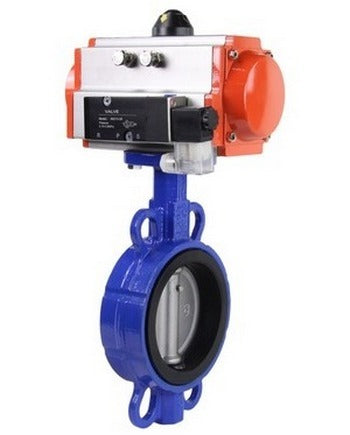 Water Butterfly Valve DNOVA g50-g40-epdm-DNOVA-da-4m310-24v, body material - cast iron GGG50, disk material - cast iron GGG40, seal - EPDM, pneumatic actuator operated