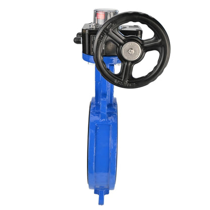 Water butterfly valve DNOVA GG25-316L-NBR body material - cast iron GG25, disk material - stainless steel 316L, seal - NBR with gear DNOVA HGBF, with position indicator and feedback sensor