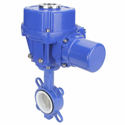 Water Butterfly Valve DNOVA WCB-316L-PTFE body material - Carbon steel WCB, disk material - Stainless steel AISI 316L, seal - PTFE with 1/4-turn electric actuator DNOVA QT-W (M) 220V