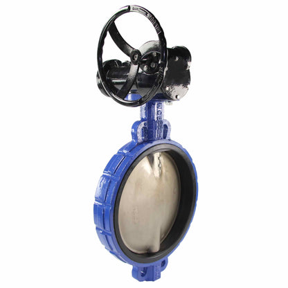 Water Butterfly Valve DNOVA WBV3432E-2W-Fb-R PN16, body material - carbon steel WCB, disk material - stainless steel AISI 316L, seal - EPDM, gear operated