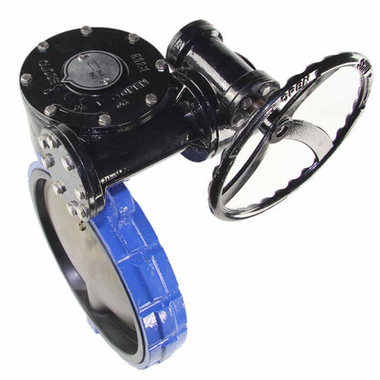 Water Butterfly Valve DNOVA WBV3432E-2W-Fb-R PN16, body material - carbon steel WCB, disk material - stainless steel AISI 316L, seal - EPDM, gear operated