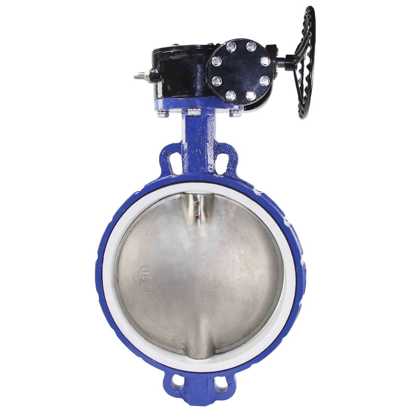 Water Butterfly Valve DNOVA WBV3432P-2W-Fb-R  PN16, body material - carbon steel WCB, disk material - stainless steel AISI 316L, seal - PTFE, gear operated