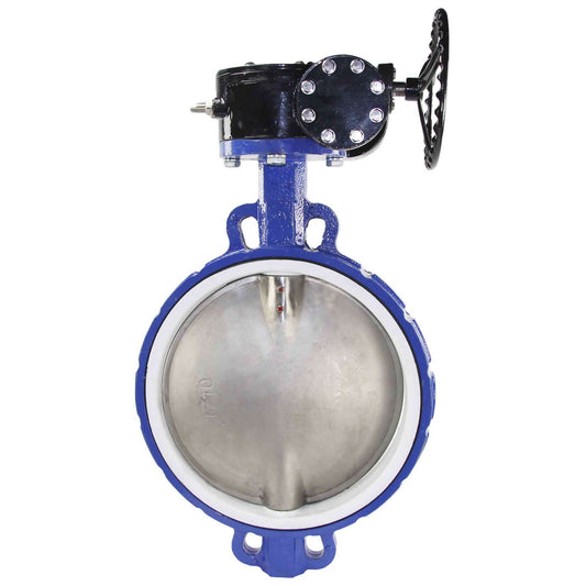 Water Butterfly Valve DNOVA WBV3432P-2W-Fb-R  PN16, body material - carbon steel WCB, disk material - stainless steel AISI 316L, seal - PTFE, gear operated