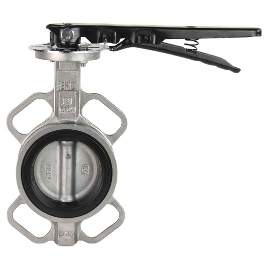 Water Butterfly Valve DNOVA WBV3232V-2W-Fb-H PN16, body and disk material - stainless steel 316L, seal - VITON, handwheel operated