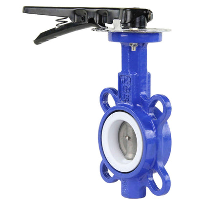 Water Butterfly Valve DNOVA WBV3432P-2W-Fb-H PN16, body material - carbon steel WCB, disk material - stainless steel 316L, seal - PTFE, handwheel operated