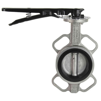 Water Butterfly Valve DNOVA WBV3232V-2W-Fb-H PN16, body and disk material - stainless steel 316L, seal - VITON, handwheel operated