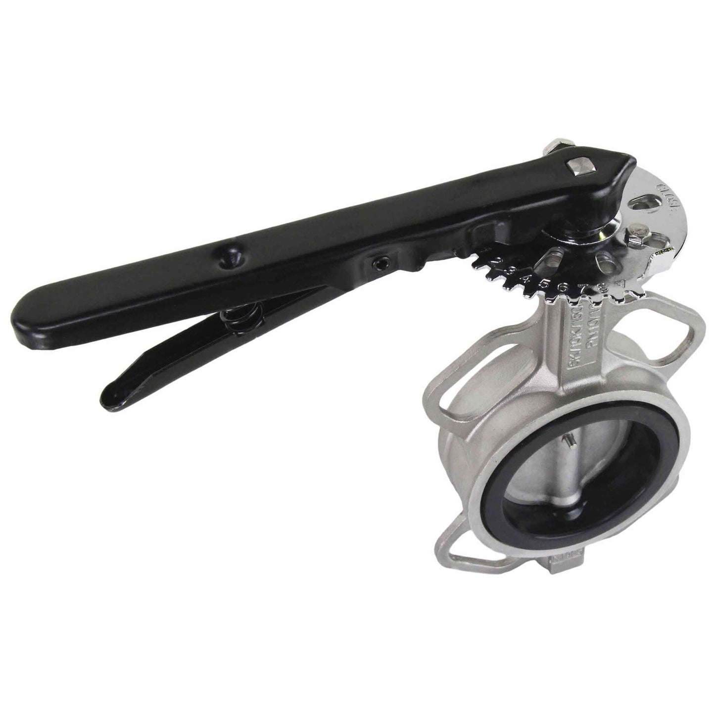 Water Butterfly Valve DNOVA WBV3232V-2W-Fb-H PN16, body and disk material - stainless steel 316L, seal - VITON, handwheel operated