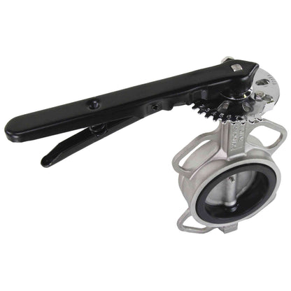 Water Butterfly Valve DNOVA WBV3232V-2W-Fb-H PN16, body and disk material - stainless steel 316L, seal - VITON, handwheel operated