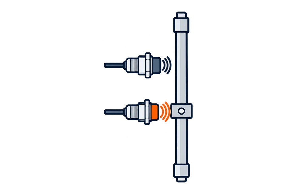 Inductive end sensors: Gate closed