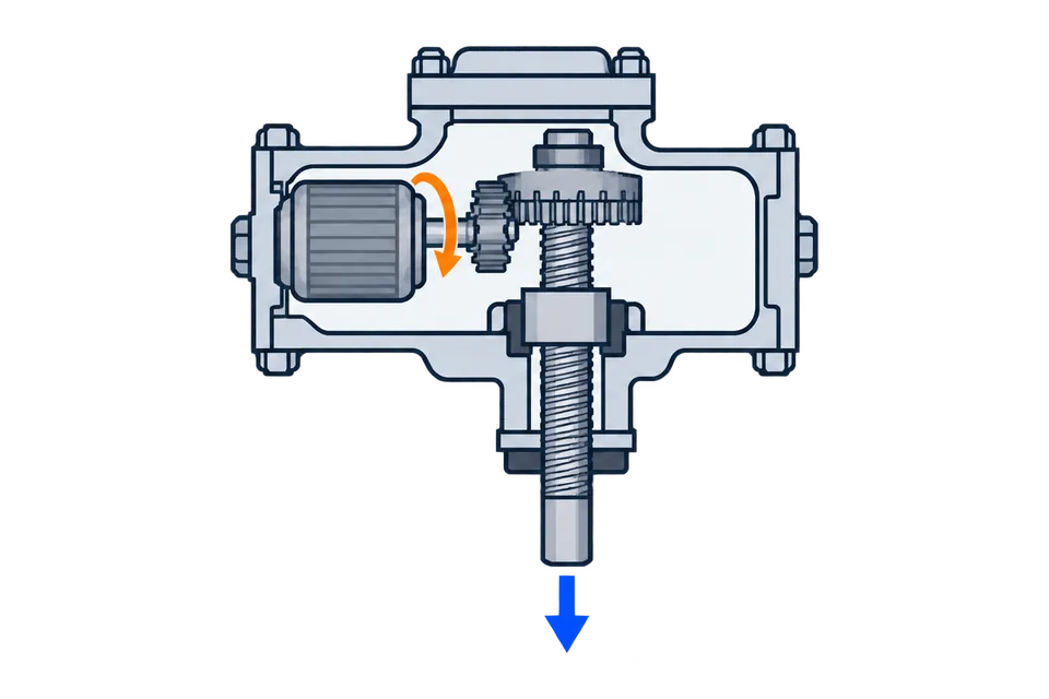 Multi-turn electric actuator: Closing