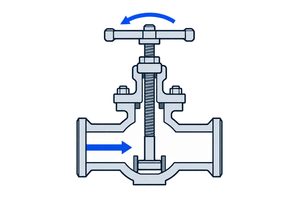 Multi-turn handwheel: Closed