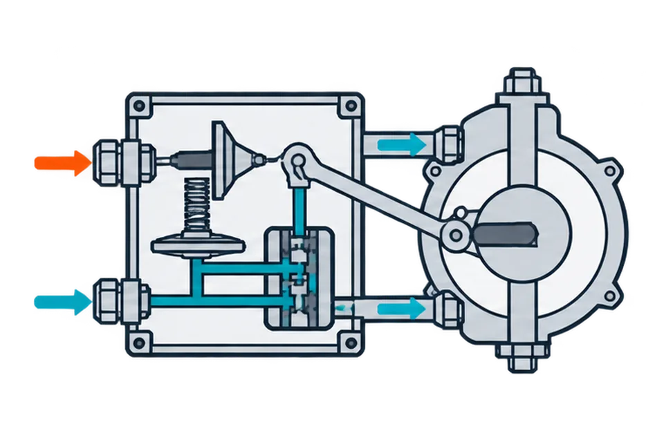 Rotary positioner: Signal low