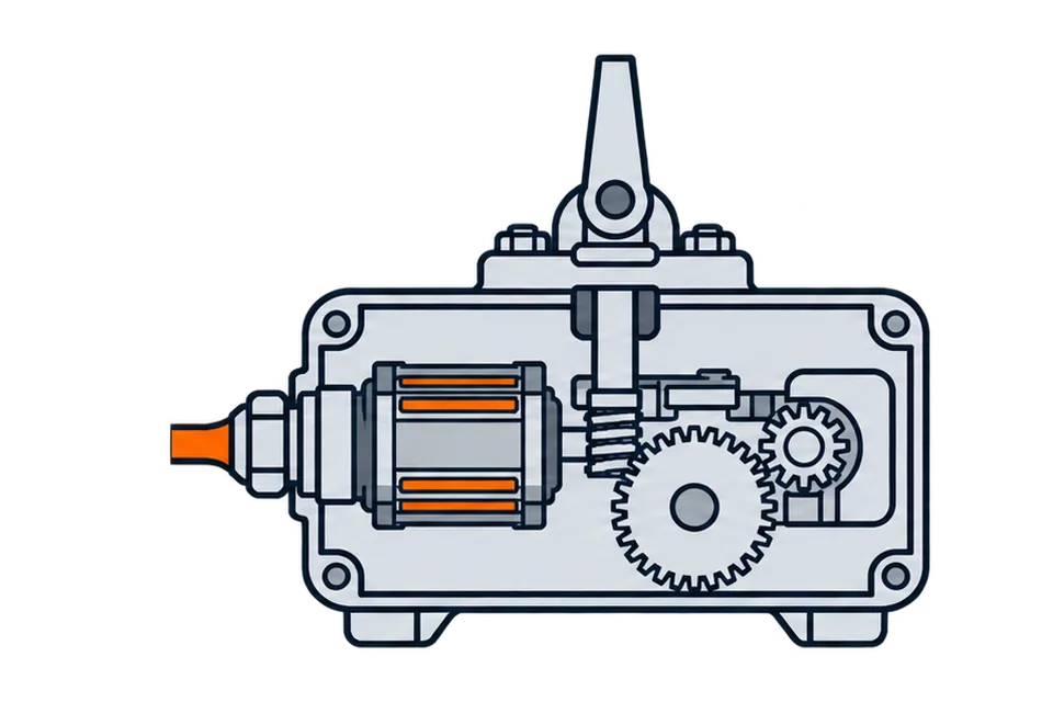 Modulating quarter-turn actuator: Signal in between