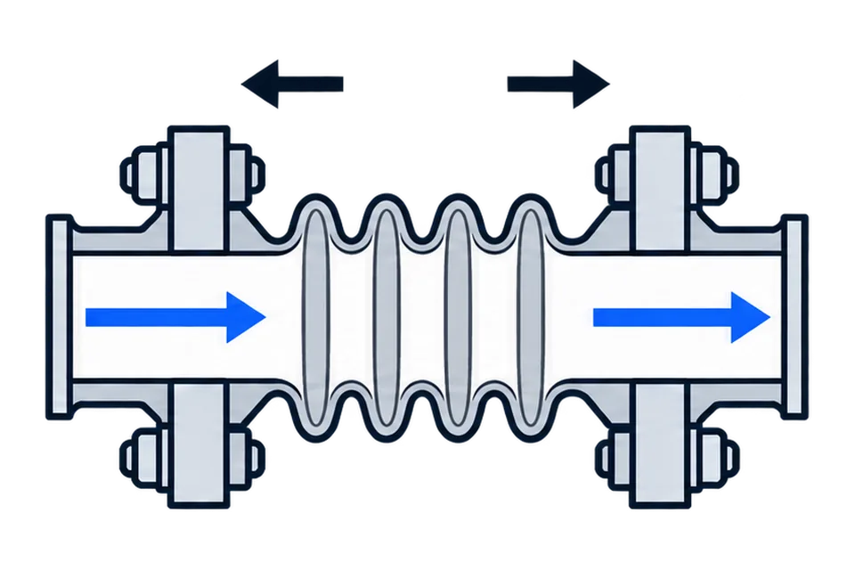 Metal bellows joint: Extended