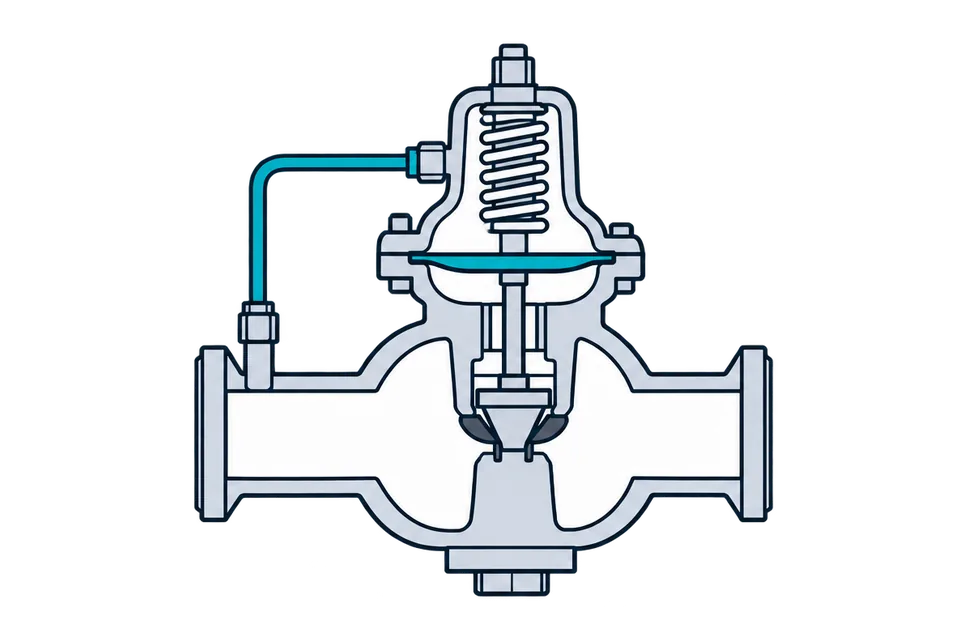Back-pressure regulator: Below set point