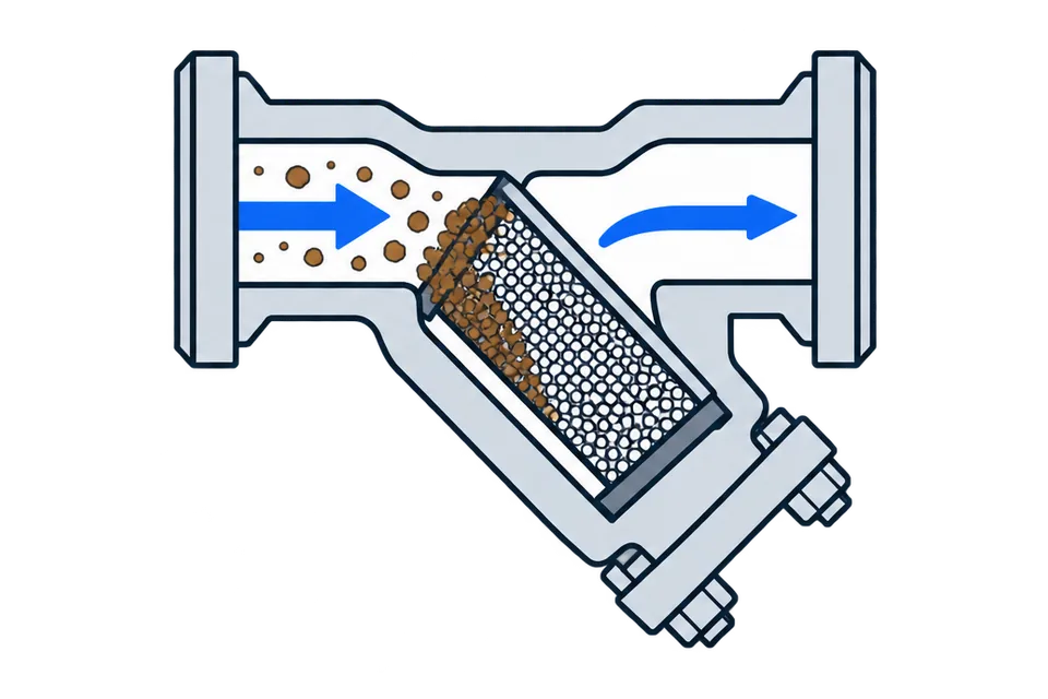 Y-pattern strainer: Loaded