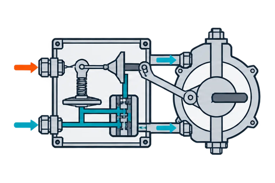 Rotary positioner: Signal high
