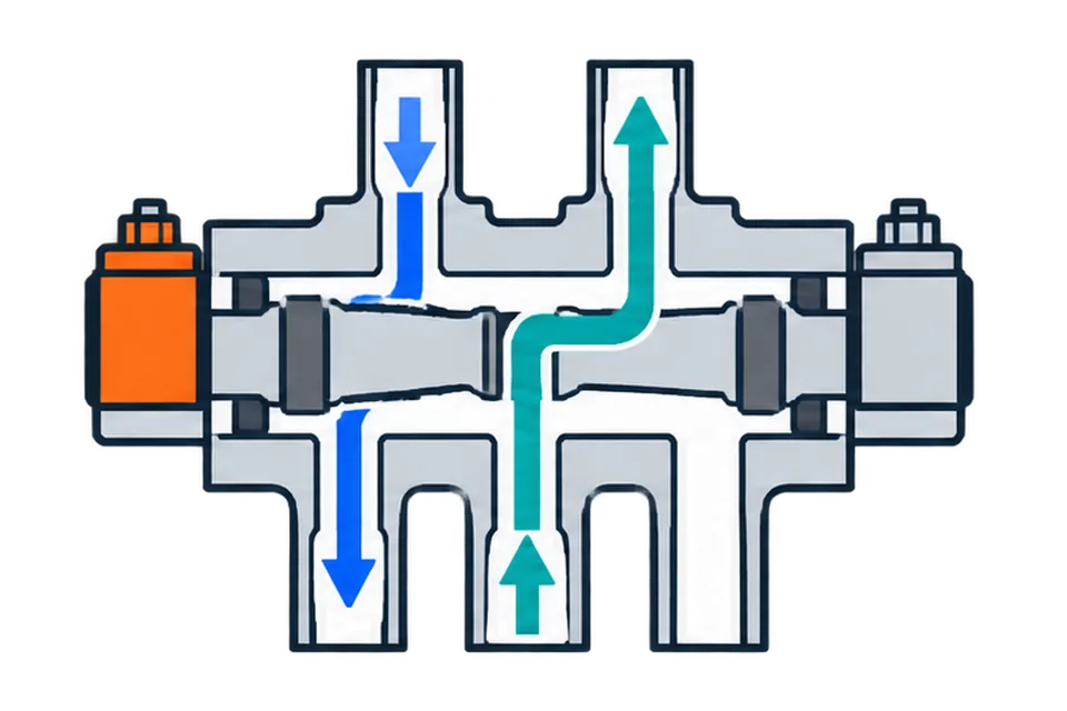5/2 double-solenoid pilot: Coil 14 pulse