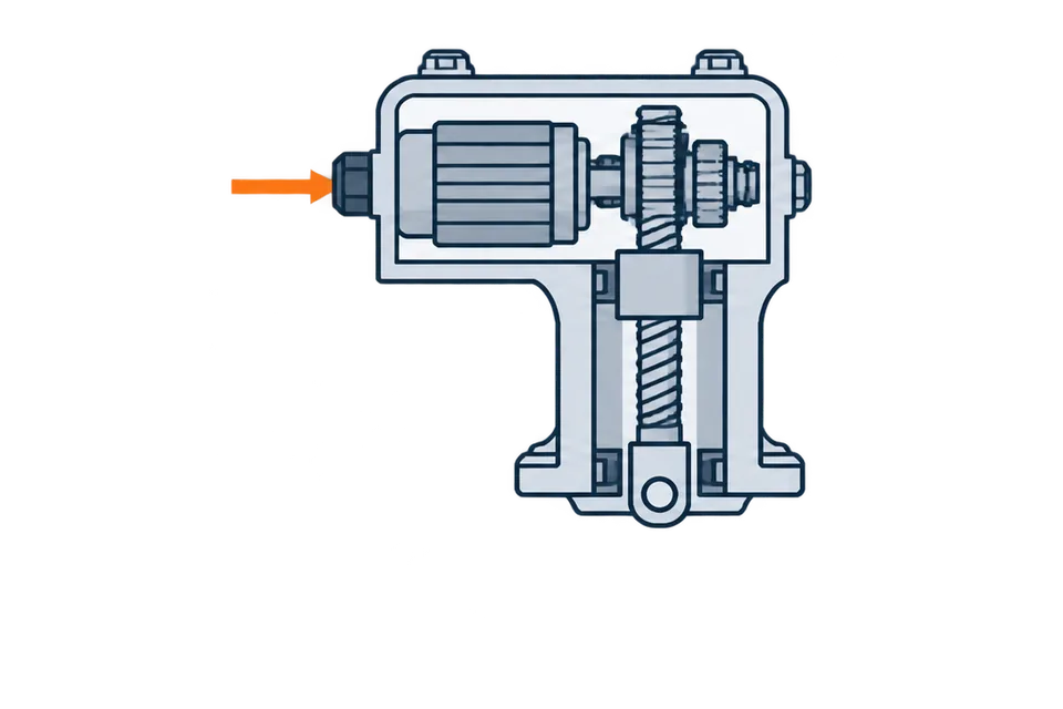 Linear electric actuator: Stem up
